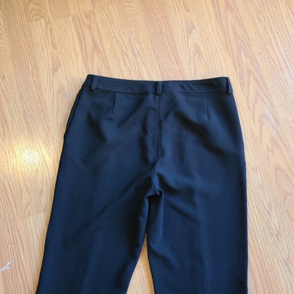 ST. JOHN CAVIAR JENNIFER CREPE MOROCAIN SLIM PANTS FLAT FRONT STRAIGHT LEG sz 4 - Picture 5 of 8